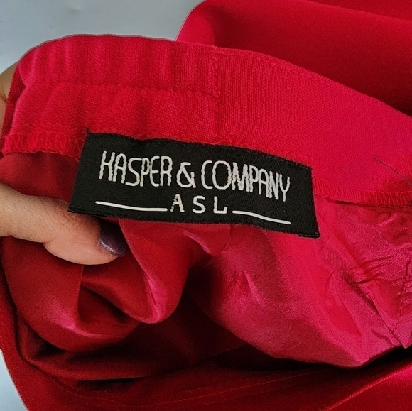 Vintage Kasper & Company ASL Red women's Skirt Size 10. - Picture 7 of 7